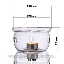 Подставка стеклянная под заварочный чайник "Glassy" 13х7,5 см. (GL22-08), фото 3