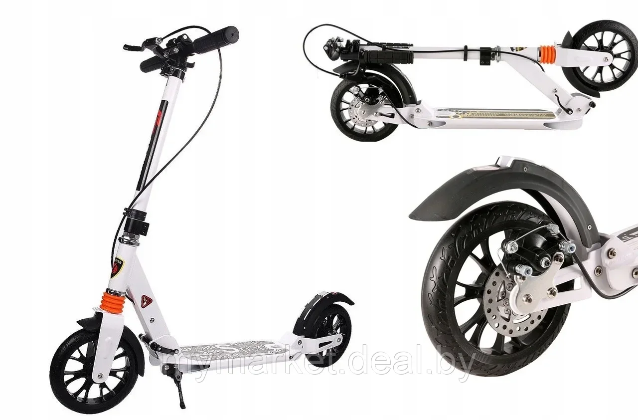 Самокат двухколесный подростковый с ручным тормозом Scooter Urban - фото 2 - id-p204426358