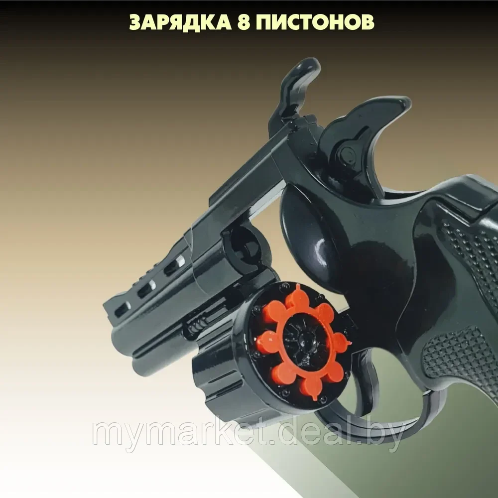 Детский металический револьвер с пистонами / пистолет на пистонах - фото 4 - id-p204426395