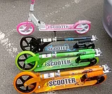 Самокат двухколесный подростковый складной с большими колесами Scooter, фото 2