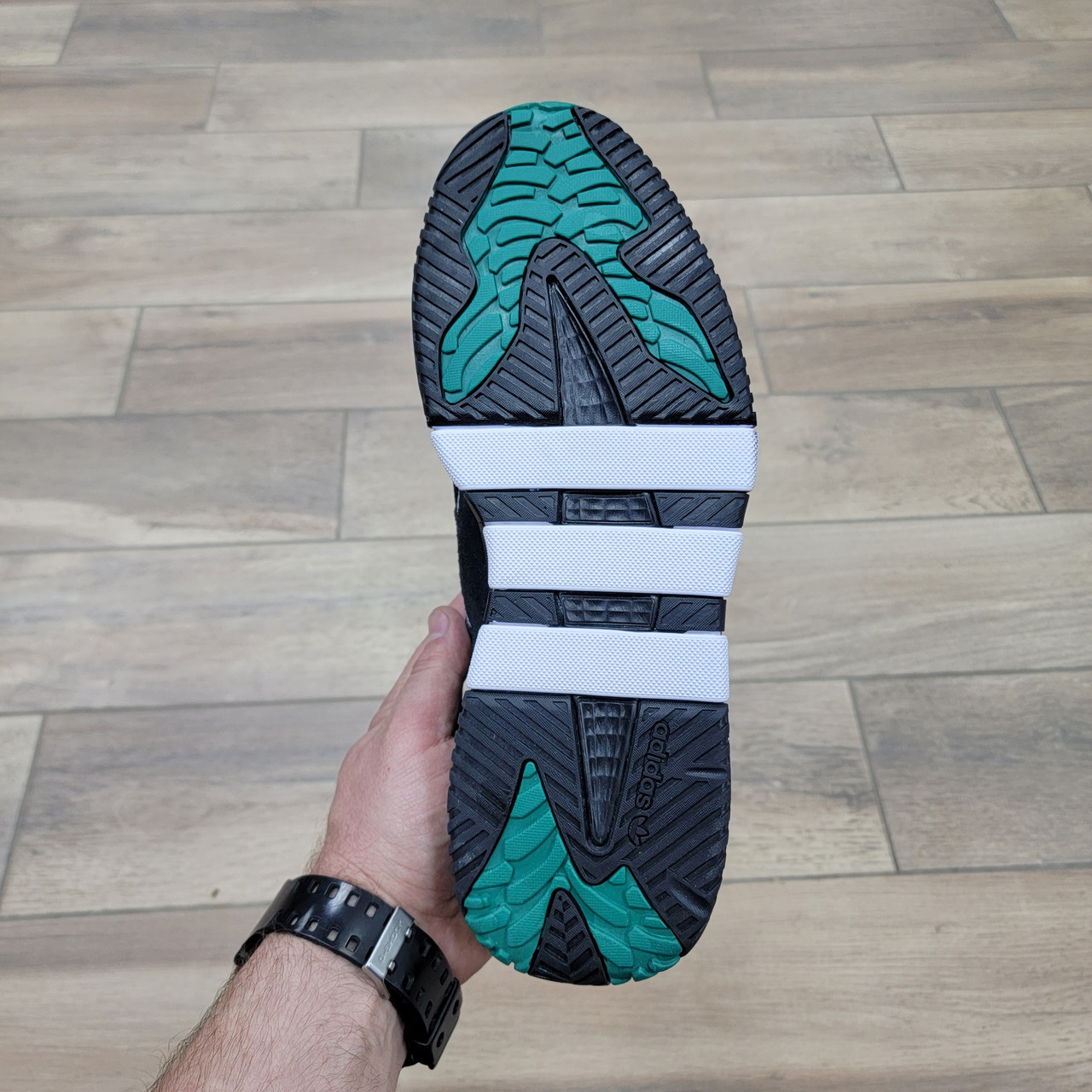 Кроссовки Adidas Niteball Core Black Green Aqua - фото 5 - id-p158988695