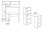 Стол компьютерный КС-05 - Белый / Дуб вотан (Рикко), фото 3