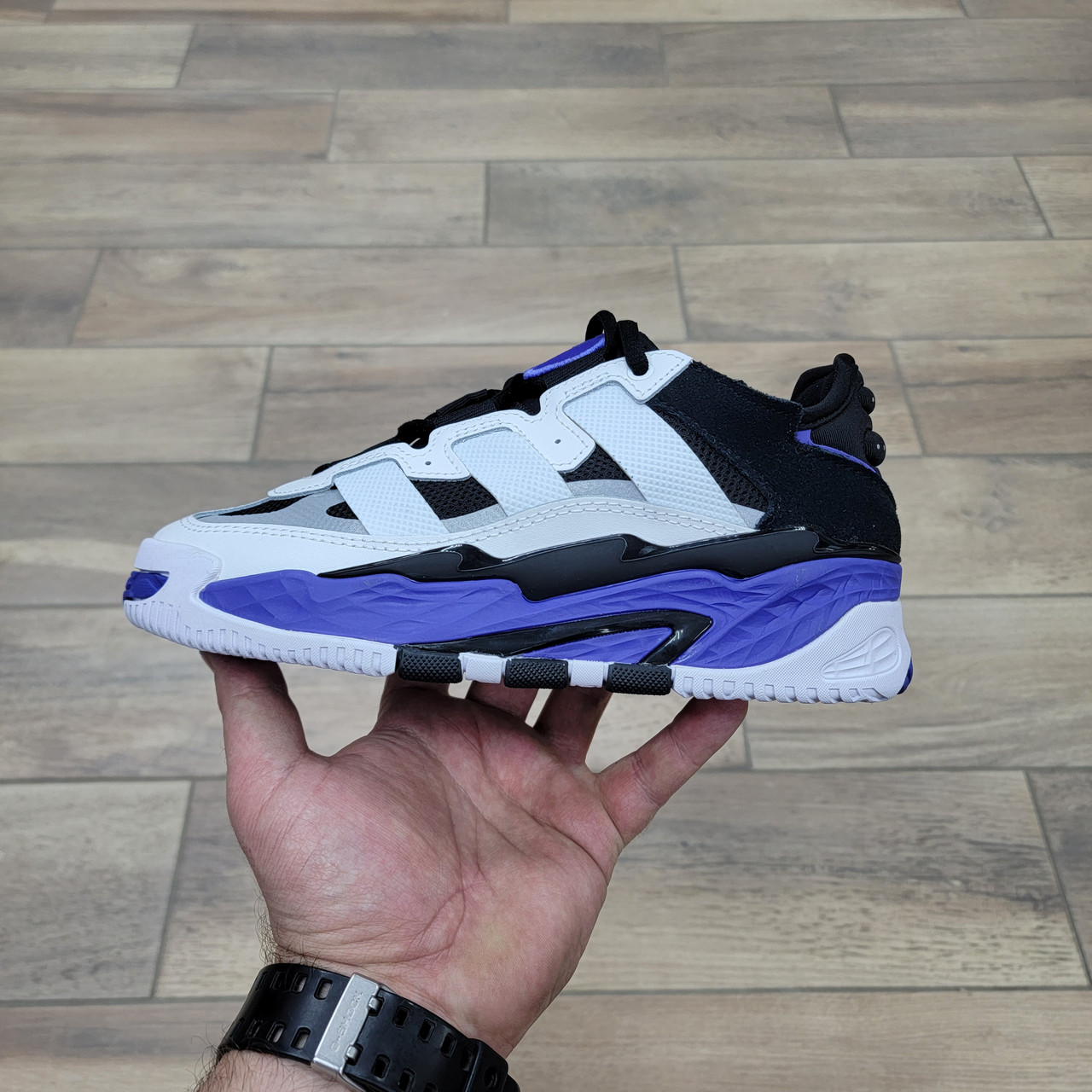 Кроссовки Adidas Niteball White Black Purple