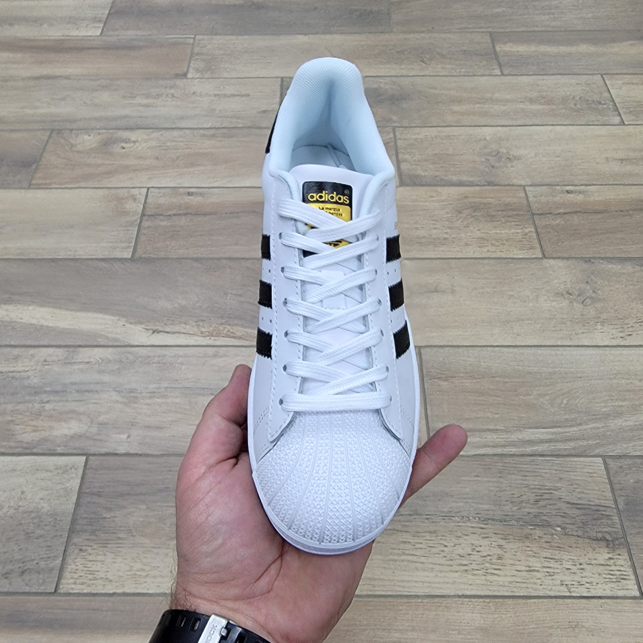 Кроссовки Adidas Superstar White / Black - фото 3 - id-p21811350