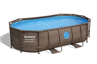 Каркасный бассейн Bestway Power Steel Swim Vista 56716 (549x274x122 с фильтр-насосом и лестницей)