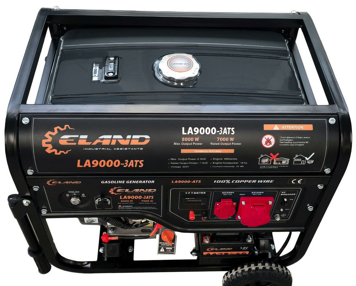 Бензиновый генератор ELAND LA9000-3-ATS - фото 3 - id-p204430947