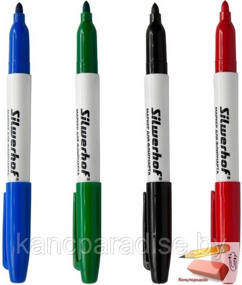 Набор маркеров для флипчарта Silwerhof, 2,5 мм., 4 штуки - фото 4 - id-p204431800