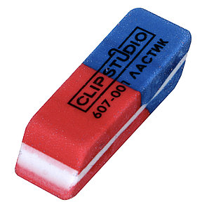 Ластик скошенный красно-синий, для карандашей и чернил 607-001