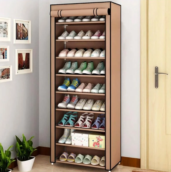 Тканевый шкаф для обуви, обувница 9 полок (153х30х60см) - фото 1 - id-p204440763