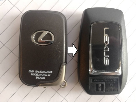 Корпус смарт ключа для замены штатного Lexus CT, LS, RX - фото 2 - id-p204441012