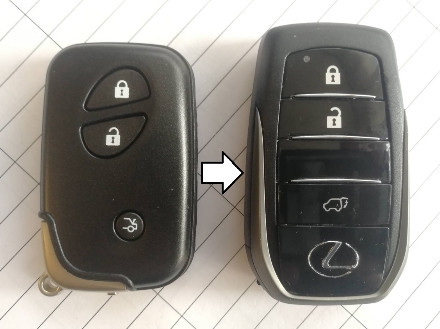 Корпус смарт ключа для замены штатного Lexus CT, LS, RX - фото 1 - id-p204441012