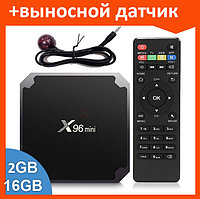 Смарт ТВ приставка X96 Mini S905W 2G + 16G андроид TV Box с IR датчиком