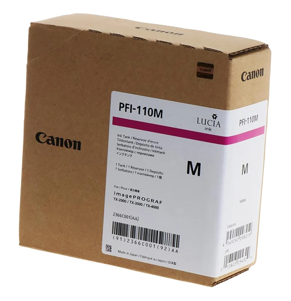 Картридж Canon PFI-110M (2766C001[AA]) Пурпурный, 300мл (для imagePROGRAF TX-2000, TX-3000, TX-4000)