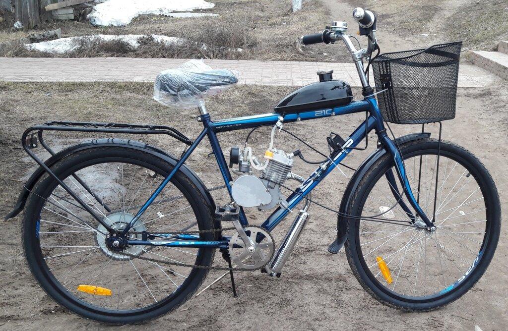 Взрослый велосипед с мотором Stels 79cc - фото 4 - id-p204458904