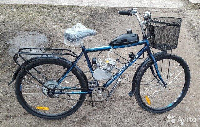 Велосипед с бензиновым мотором Stels 79cc - фото 1 - id-p204458906