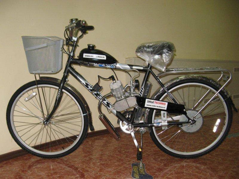 Взрослый велосипед с мотором стелс 79сс