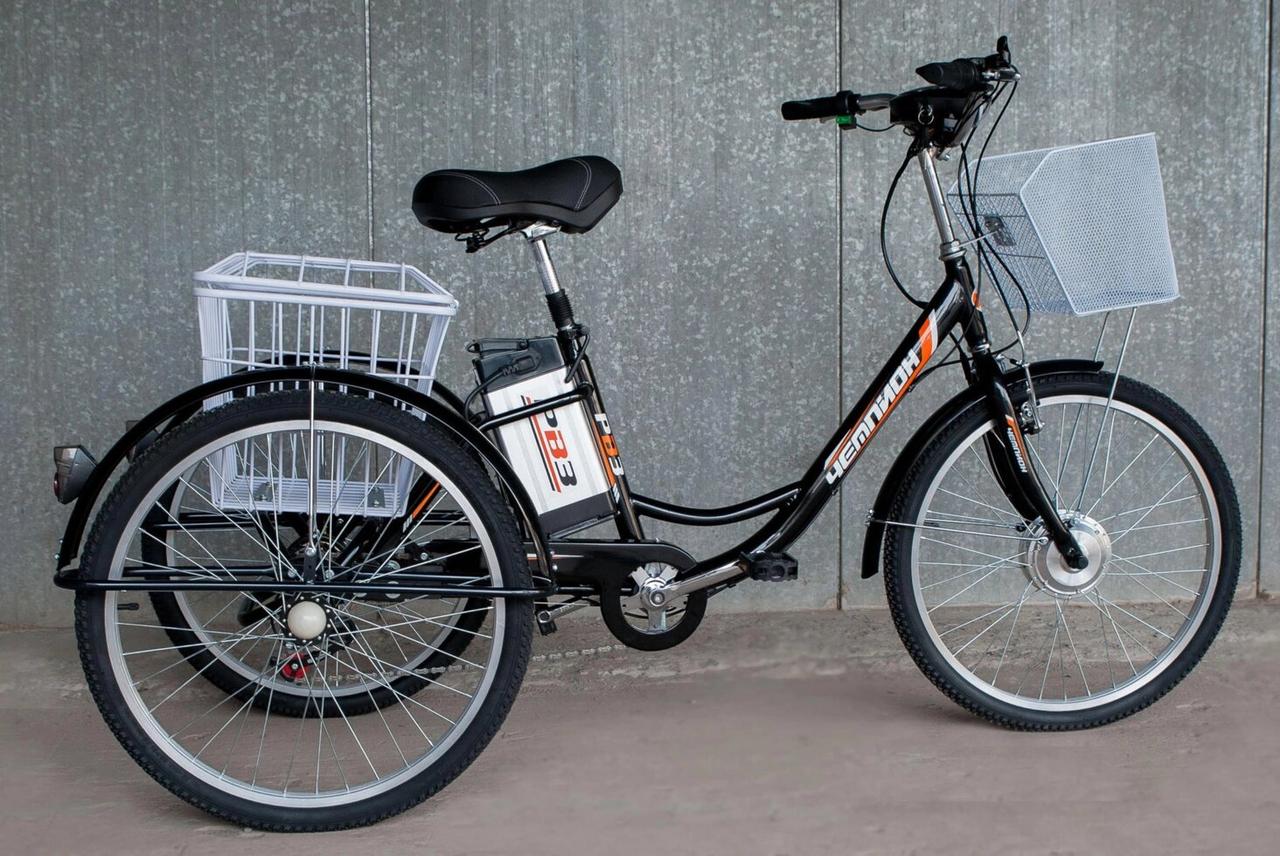 Велосипед трехколесный взрослый электрический Volten Чемпион 250W 36V 12AH Lion - фото 1 - id-p204460309