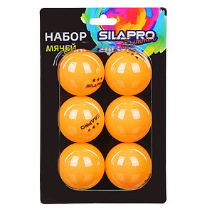 Набор мячей для настольного тенниса 6шт, d4см, PP SILAPRO 132-005