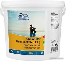 Комплексное средство для бассейна Chemoform Всё-в-одном мульти-таблетки 20 г 5 кг
