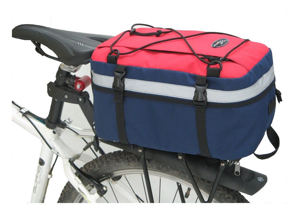 Велосумка на багажник Турлан Крок-15 л красный/синий, фото 1