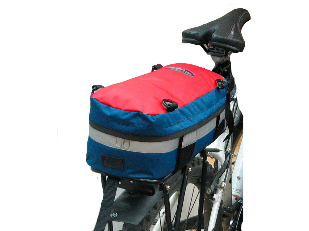 Велосумка на багажник Турлан Крок-8 л синий/красный - фото 2 - id-p204476032