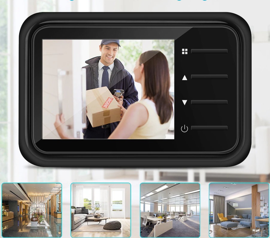 Умный видеоглазок для входной двери с экраном LCD 2.4 Intelligence Peephole (день/ночь, до 32 Gb) / - фото 10 - id-p204479479