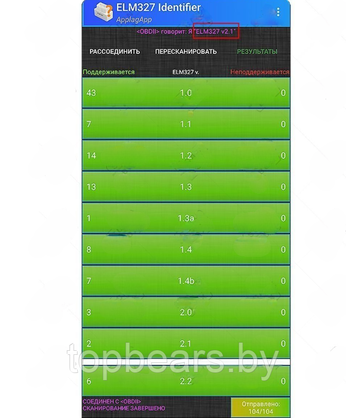 Автомобильный диагностический адаптер ELM-327 WI-FI ODB-II (версия 2.1. с диском) / Автосканер - фото 10 - id-p204480414