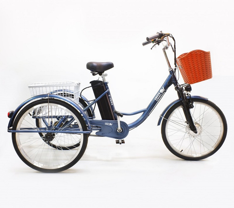 Электровелосипед GreenCamel Trike-24 R24 (250W 48V 10Ah) 7sp синий - фото 2 - id-p204480438