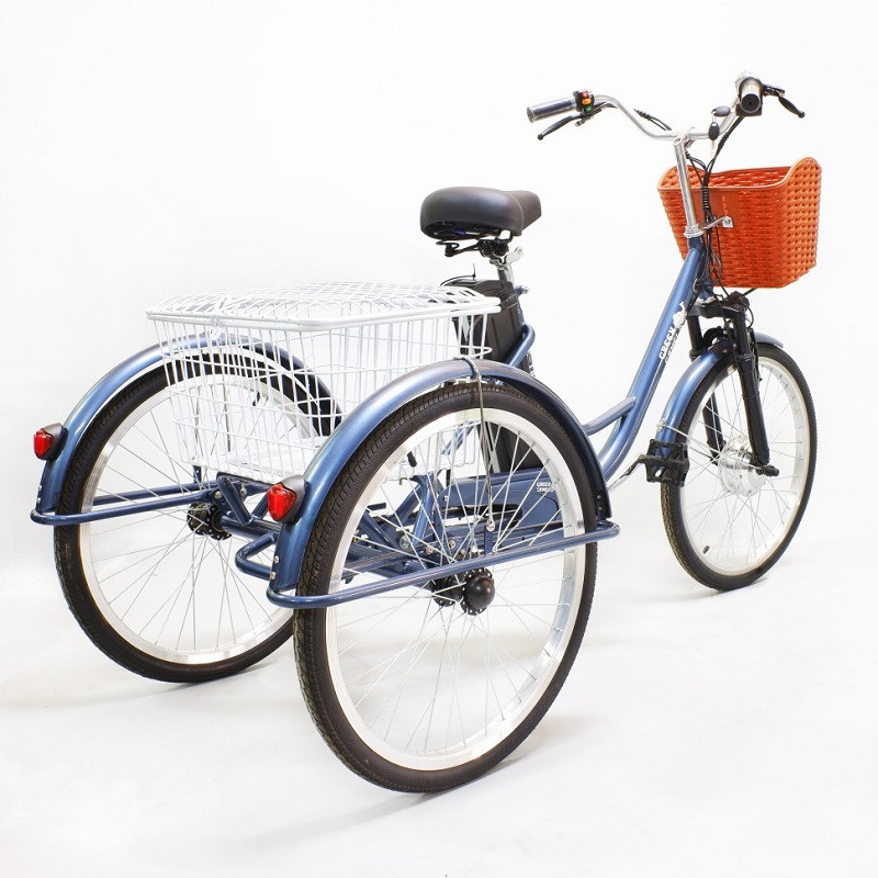 Электровелосипед GreenCamel Trike-24 R24 (250W 48V 10Ah) 7sp синий - фото 3 - id-p204480438