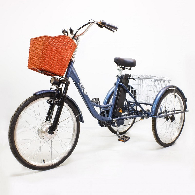 Электровелосипед GreenCamel Trike-24 R24 (250W 48V 10Ah) 7sp синий - фото 7 - id-p204480438