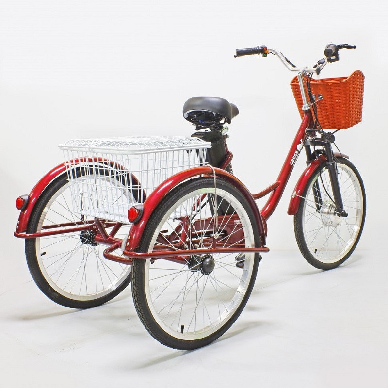 Электровелосипед GreenCamel Trike-24 R24 (250W 48V 10Ah) 7sp красный - фото 10 - id-p204480439