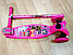 Детский самокат Лол Lol розовый 3-колесный с фонариком Maxi макси Scooter Граффити, трехколесный для девочек, фото 3