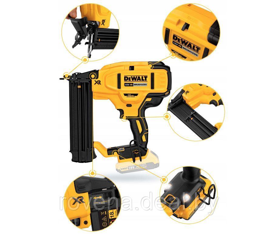 Нейлер (монтажный пистолет) DeWalt DCN680NT бесщеточный аккумуляторный в кейсе. гв.15-54мм - фото 4 - id-p204483700