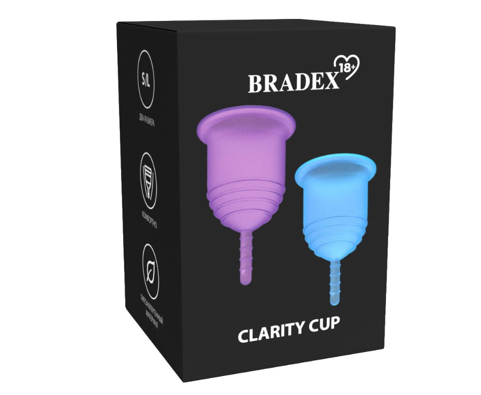Набор менструальных чаш Clarity Cup, 2 шт. (S+L) - фото 6 - id-p204485856