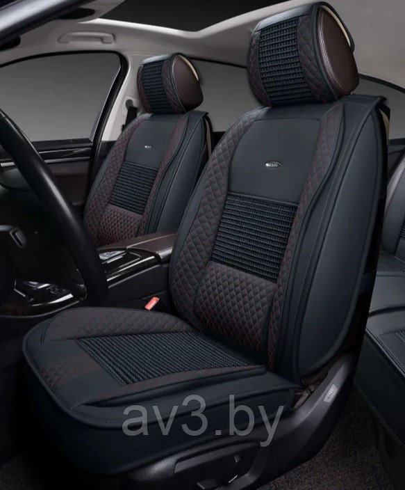 Накидки на передние сиденья 2шт 3D "PREMIUM" PSV Lint 2 FRONT Черный ...
