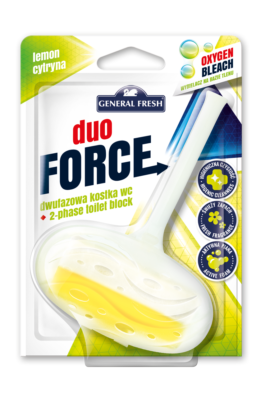 Двухкомпонентный ароматический блок для унитазов "Dwufazowa KOSTKA do WC" General Fresh лимон