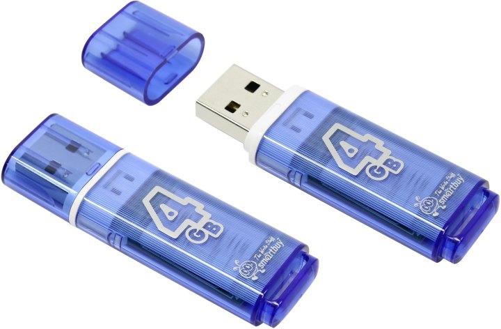 Накопитель SmartBuy Glossy SB4GBGS-B USB2.0 Flash Drive 4Gb (RTL) - фото 1 - id-p204487548