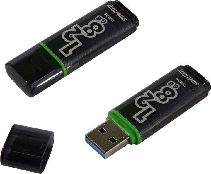 Накопитель SmartBuy Glossy SB128GBGS-DG USB3.0 Flash Drive 128Gb (RTL) - фото 1 - id-p204487554