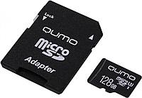 Карта памяти Qumo QM128GMICSDXC10U3 microSDXC 128Gb Class10 UHS-I U3 + microSD-- SD Adapter