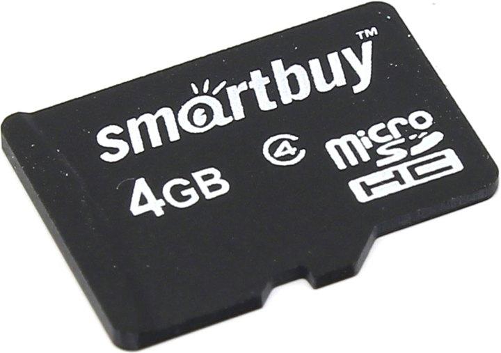 Карта памяти SmartBuy SB4GBSDCL4-00 microSDHC 4Gb Class4 - фото 1 - id-p204487727