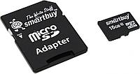 Карта памяти SmartBuy SB16GBSDCL4-01 microSDHC 16Gb Class4 + microSD-- SD Adapter