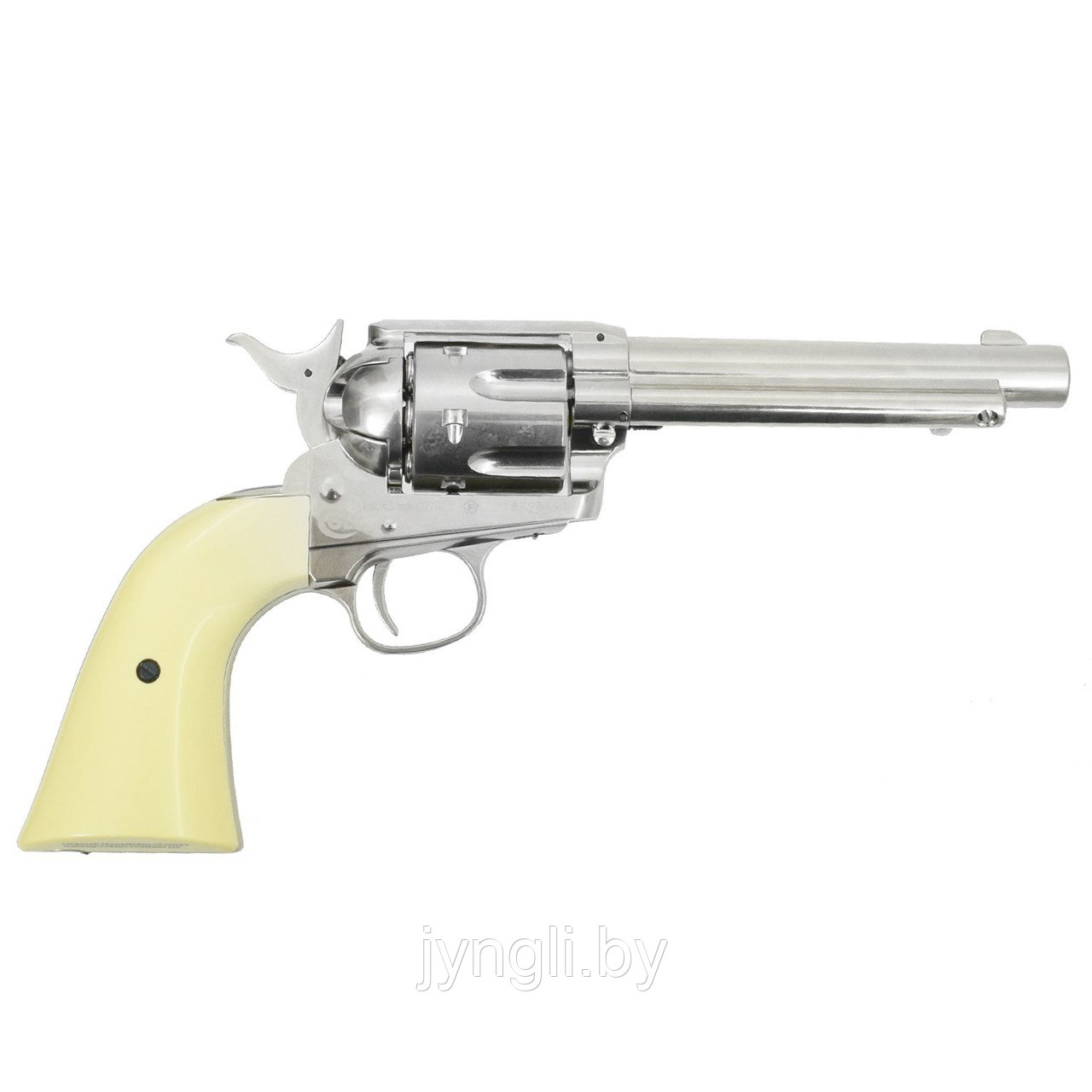 Пневматический револьвер Umarex Colt SAA Peacemaker nickel finish