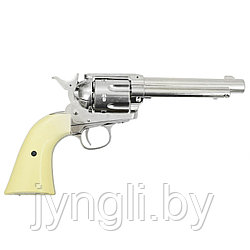 Пневматический револьвер Umarex Colt SAA Peacemaker nickel finish