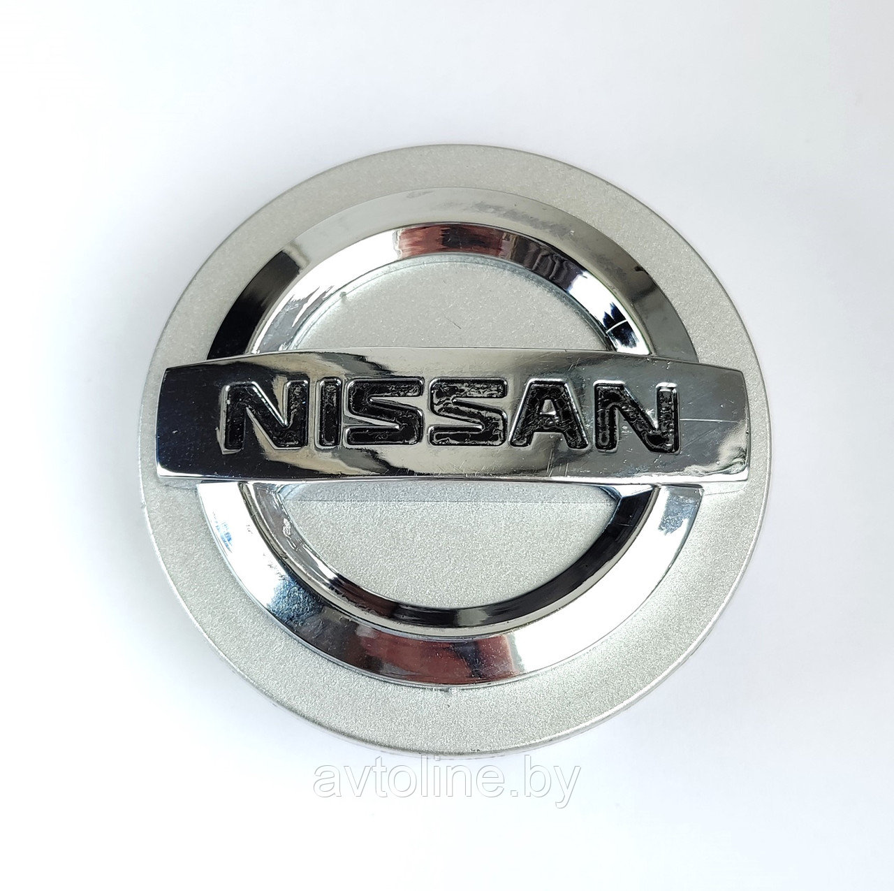 Заглушка литого диска NISSAN 59/55 мм серая/хром NIS5955