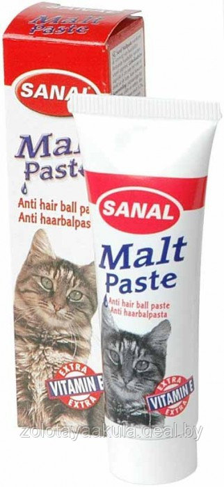 SANAL Malte Paste 20мл Паста для выведения шерсти из желудка кошек - фото 1 - id-p204490936