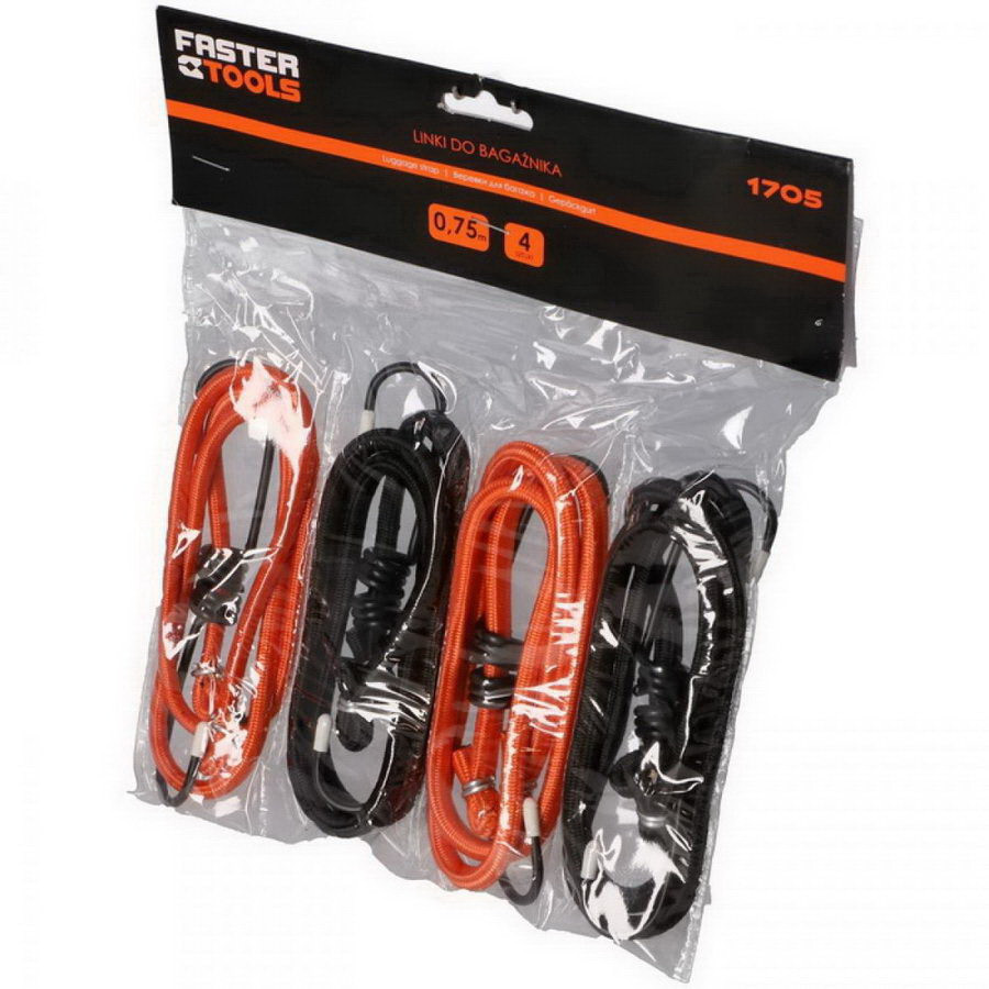 FASTER TOOLS Трос для крепления груза - 4 шт. 0,75 м - e1705