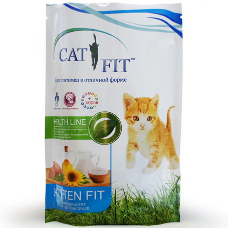 «CAT FIT» корм сухой для котят от 1 до 12 месяцев. Фасовка: 0,4 кг