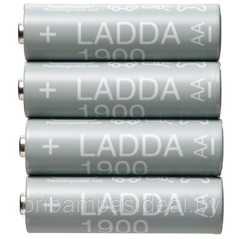 Аккумулятор IKEA LADDA (ИКЕА ЛАДДА) 1900mAh 1.2V АА NiMh тип AA R06 LR6 LR06 HR6 (4 шт. в одной упак