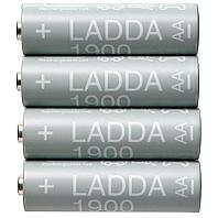 Аккумулятор IKEA LADDA (ИКЕА ЛАДДА) 1900mAh 1.2V АА NiMh тип AA R06 LR6 LR06 HR6 (4 шт. в одной упак