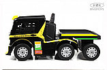Детский электромобиль RiverToys Mercedes-Benz Axor с прицепом H777HH (желтый) Лицензия с пультом, фото 2
